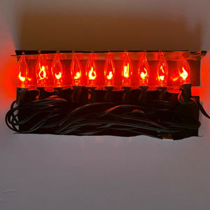 Flicker flame light set with 10 lights
