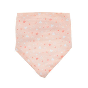 Pink Floral Baby Bandana Bib Set