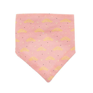 Pink Floral Baby Bandana Bib Set