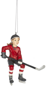 Girl Hockey Player Ornament