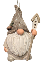 Load image into Gallery viewer, Birch Gnome Ornament Holding a Birdhouse or A Bird
