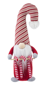 Plush Gnome Santa Holding Candy Canes