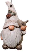 Load image into Gallery viewer, Birch Gnome Ornament Holding a Birdhouse or A Bird
