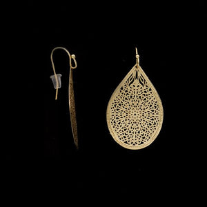 Gold filigree clearance drop earrings