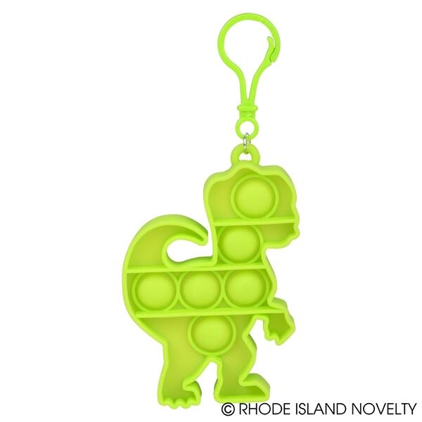 Green 3.5-inch to 3.75-inch Dinosaur Bubble Popper Clip On