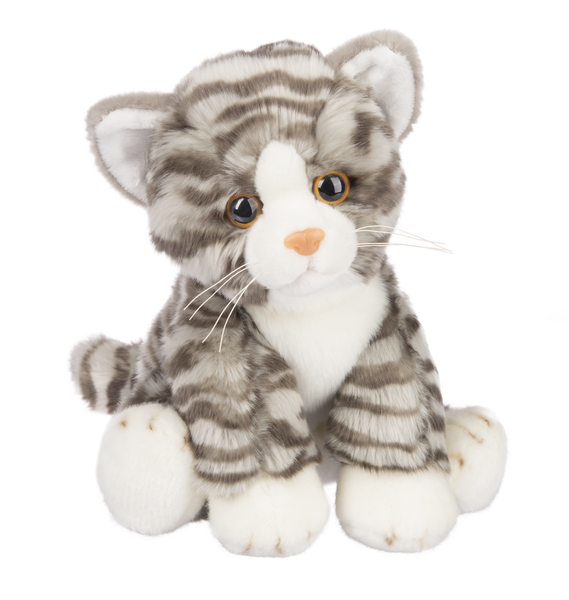 Plush Grey Tabby Cat - Soft & Cuddly 12