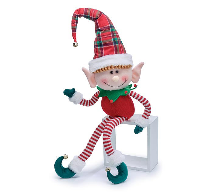 Plush Happy Elf with Bendable Arms & Legs