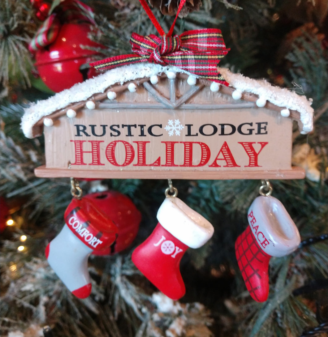 Rustic Holiday Lodge Ornament 4