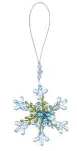 Winter Blue Ice Teeny Snowflake Ornament