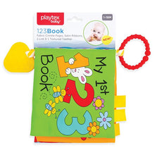 Load image into Gallery viewer, Soft Cloth Baby Book with Teether &amp; Crinkle Pages -My First 123 Book

