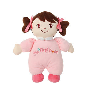 Plush My First Doll with Brown Hair  10"