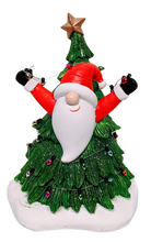Load image into Gallery viewer, Christmas Tree Figurine with Lights &amp; a Gnome Santa or Christmas Tree with Presents &amp; Gnome Santa
