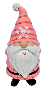 Festive Dark Pink, Pink or Green Gnome Figurines