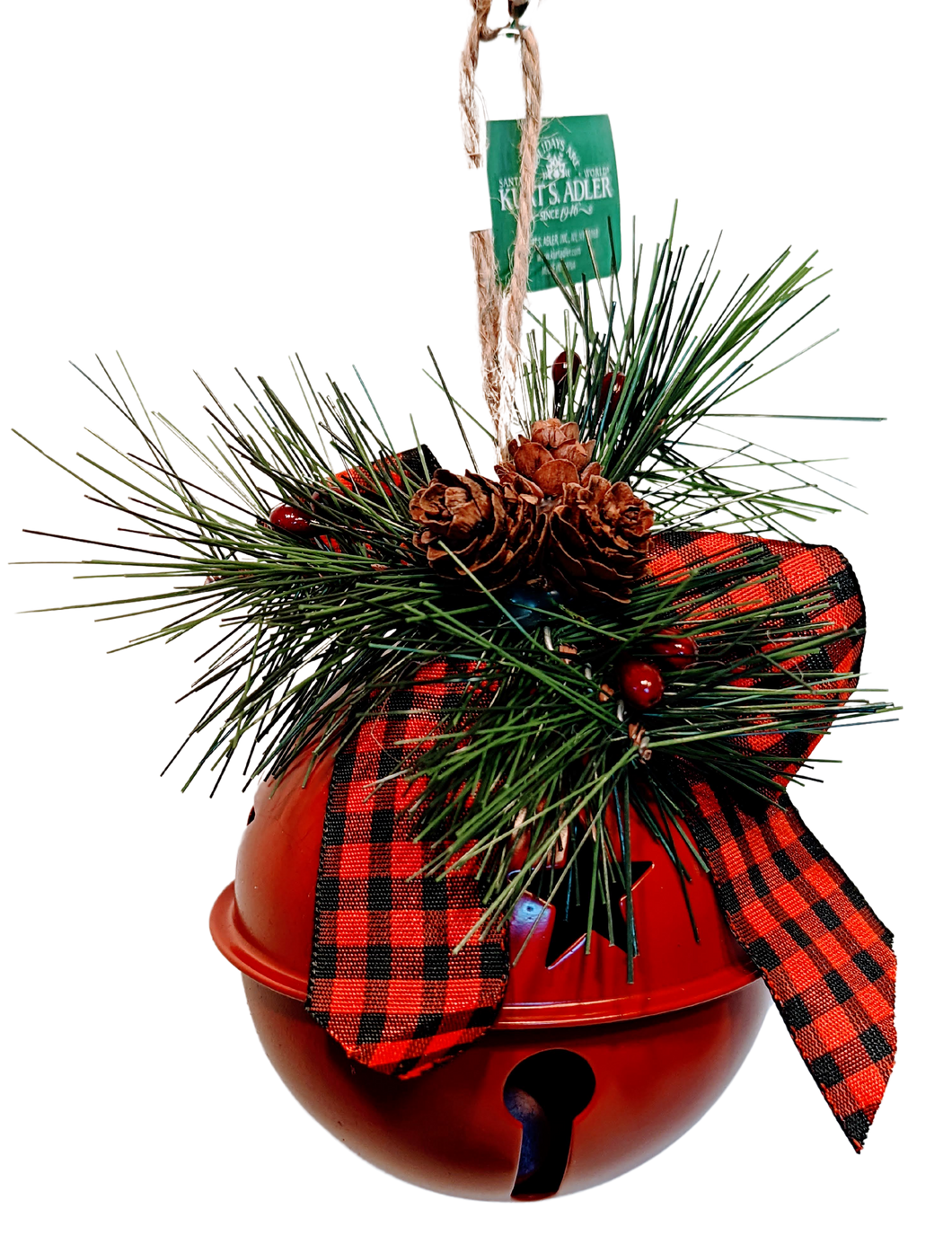 Red & Silver Bell Ornaments Assortment