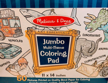 Load image into Gallery viewer, Melissa and Doug Art Essentials Jumbo Coloring Pad Assorted Themes 11&quot; x 14&quot;
