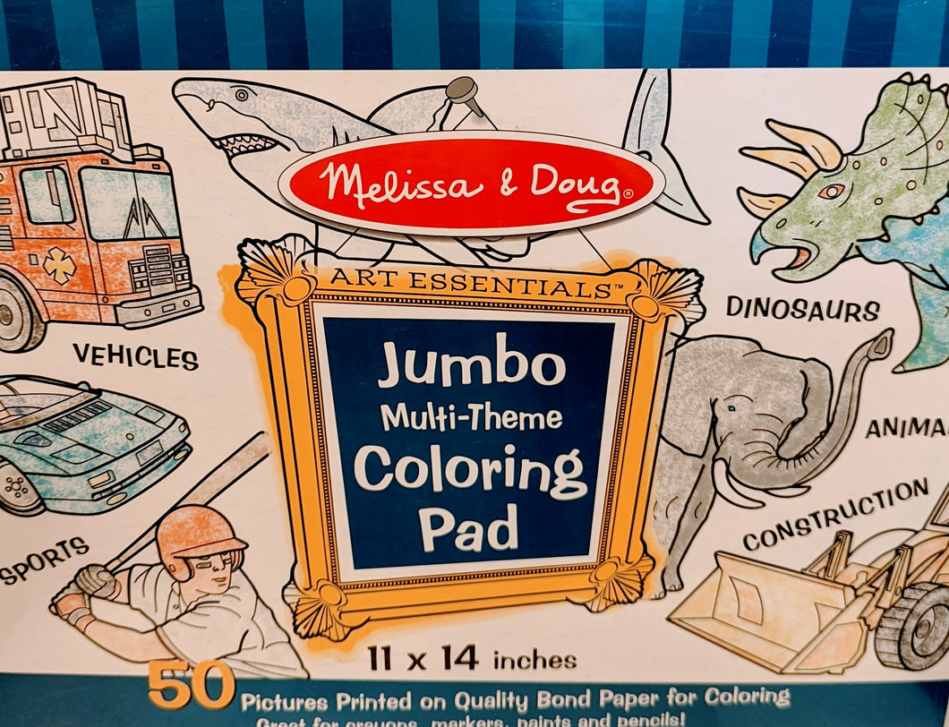 Melissa and Doug Art Essentials Jumbo Coloring Pad Assorted Themes 11