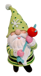 Festive Dark Pink, Pink or Green Gnome Figurines