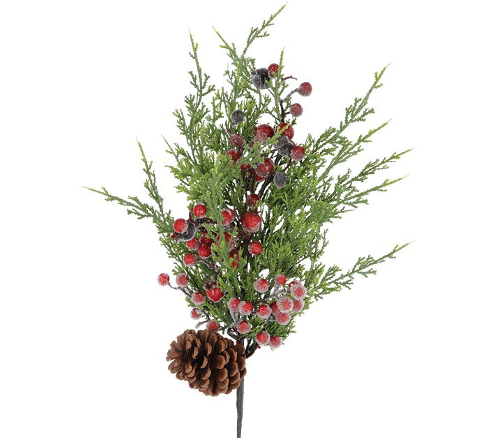 Pick/Spray Greenery with Frosted Berries