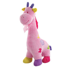 Load image into Gallery viewer, Pink Plush Baby Giraffe Rattle
