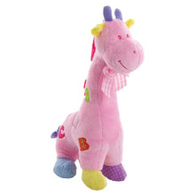 Load image into Gallery viewer, Pink Plush Baby Giraffe Rattle
