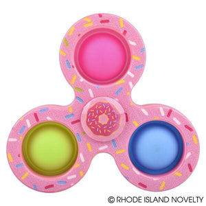 Pink Donut Bubble Popper Spinner 3"