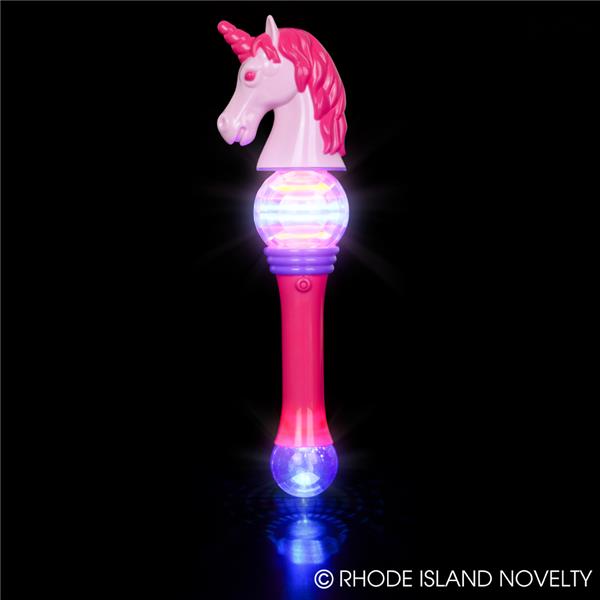 Pink 15.5” Spinning unicorn wand