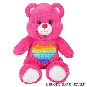 Plush Pink Bear with Bubble Popper 19"