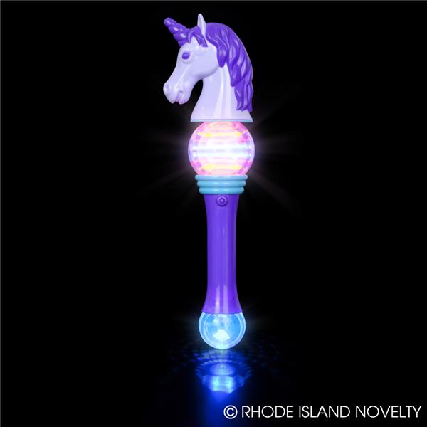 Purple 15.5” Spinning unicorn wand