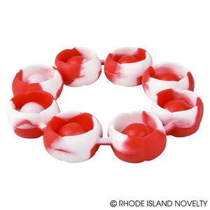 Red/White Christmas Bubble Popper Bangle 4"