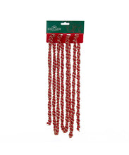 Load image into Gallery viewer, Red &amp; Gold Bead Twisted Garland 9 ft
