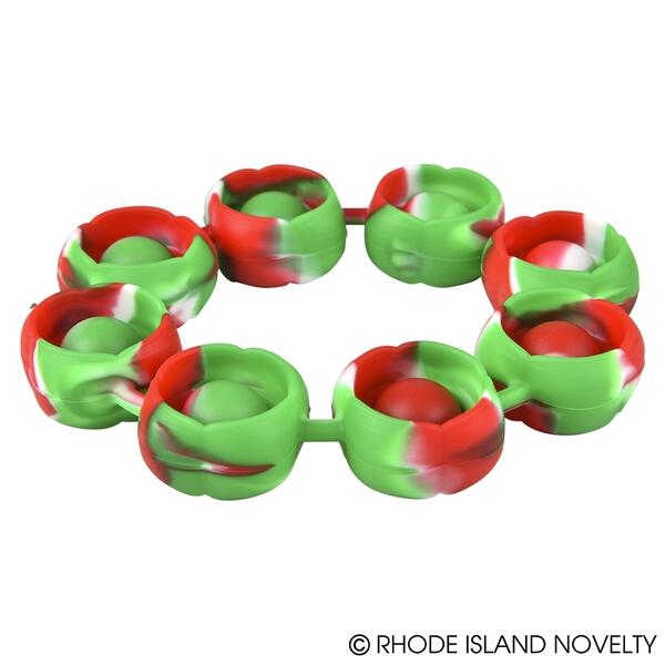 Red/Green/White Christmas Bubble Popper Bangle 4