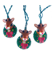 Load image into Gallery viewer, Rudolph  novelty light set with 10 lights
