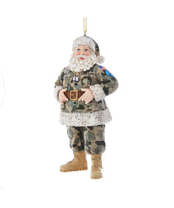 Camouflage Military Santa Ornament