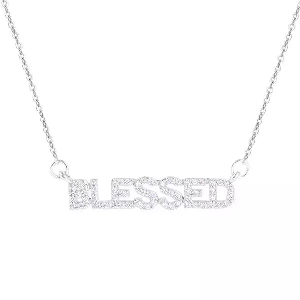 Ladies Silver Blessed Necklace