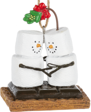 Smores Kissing Under The Mistletoe Ornament