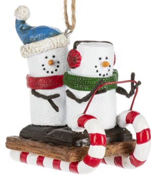 Smores on Toboggan Ornament