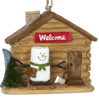 Smore's Cabin Ornament - Welcome