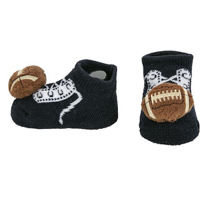 Sports Baby Boy Rattle Booties 2 pack