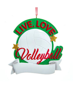 "Live, Love Volleyball" Ornament