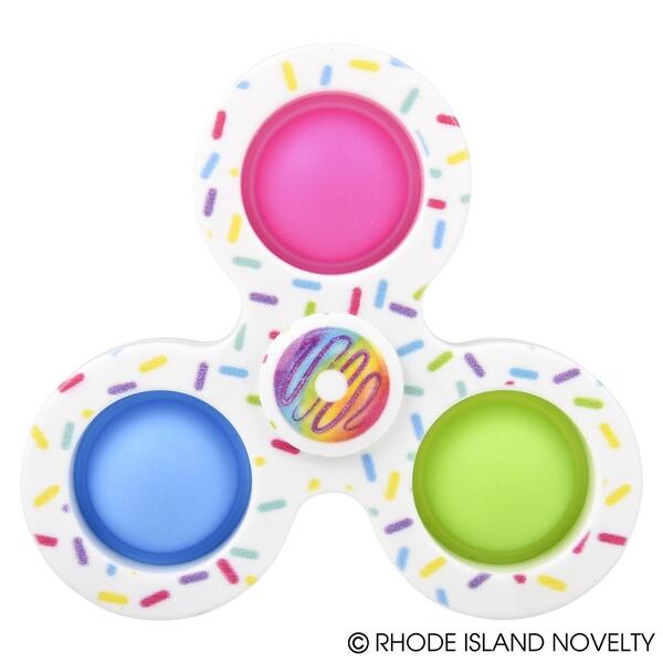 White Donut Bubble Popper Spinner 3